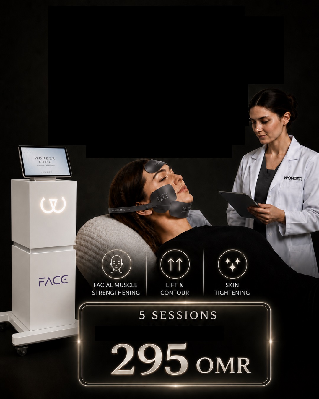 Wonder Face non-invasive facial lift and skin tightening in Muscat